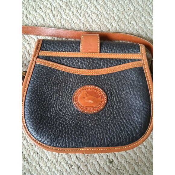 Dooney & Bourke Vintage Navy Equestrian Crossbody Small Saddle Bag - Picture 2 of 4